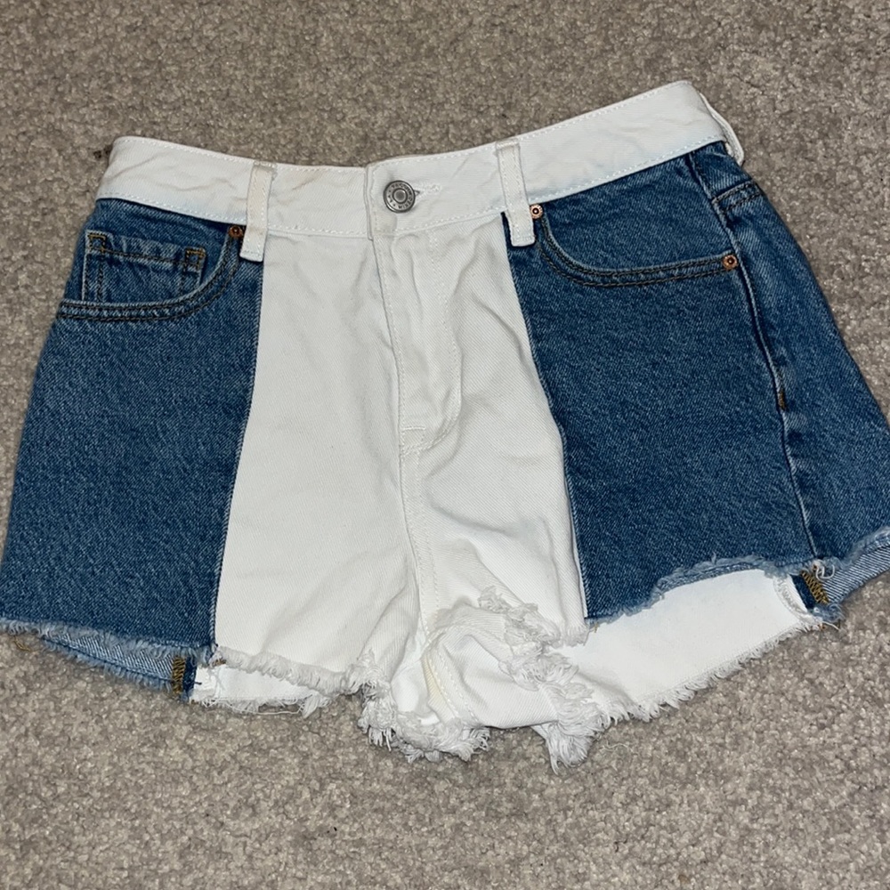 Two-wash jean shorts